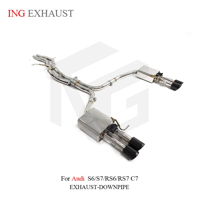

ING Exhaust Stainless Steel Valve CATBACK High Performance for Audi RS6 RS7 c7 S6 S7 4.0 Tube Muffler Car Accessories system