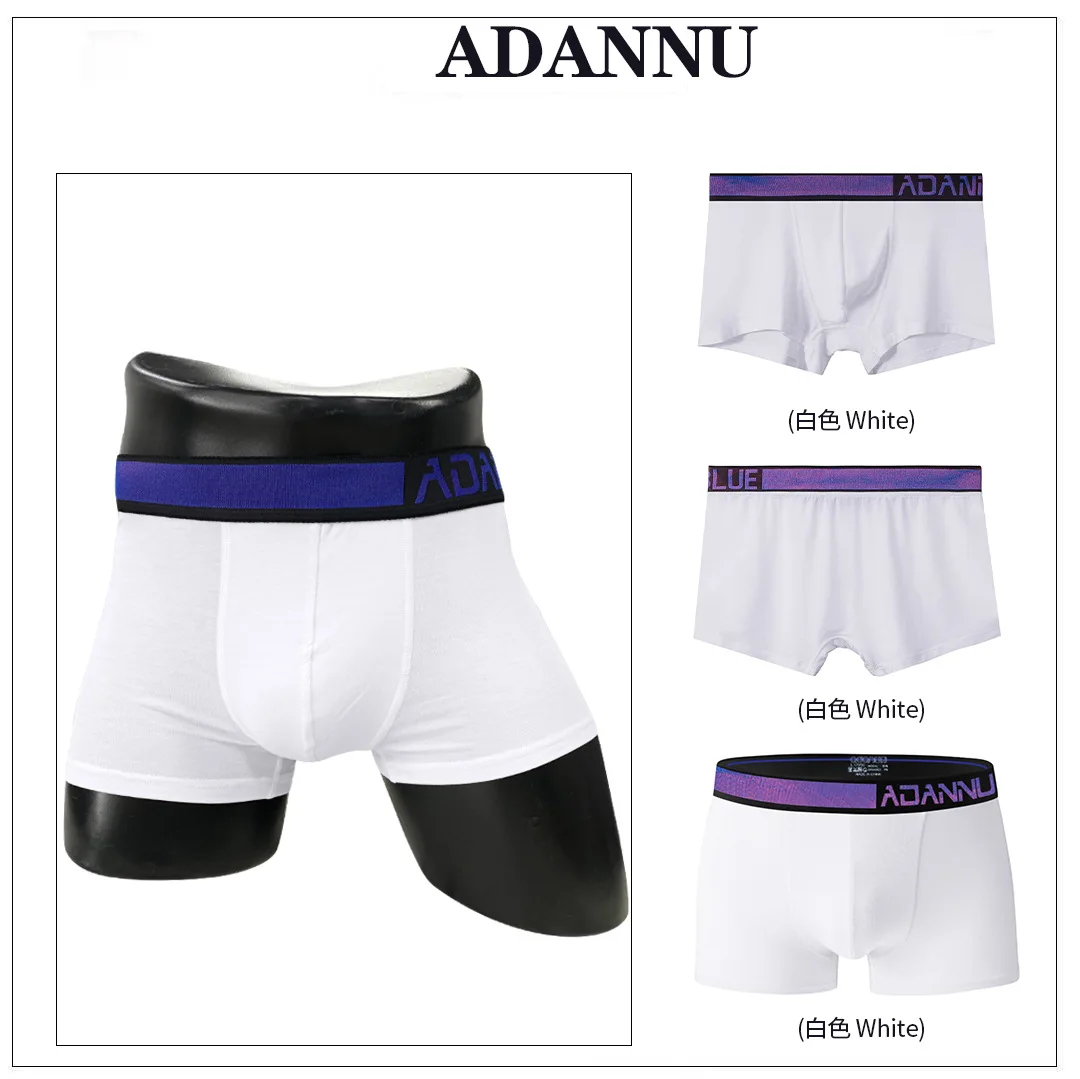 

ADANNU men's underwear Gradual belt modal close fitting breathable low waist boxer shorts AD7279