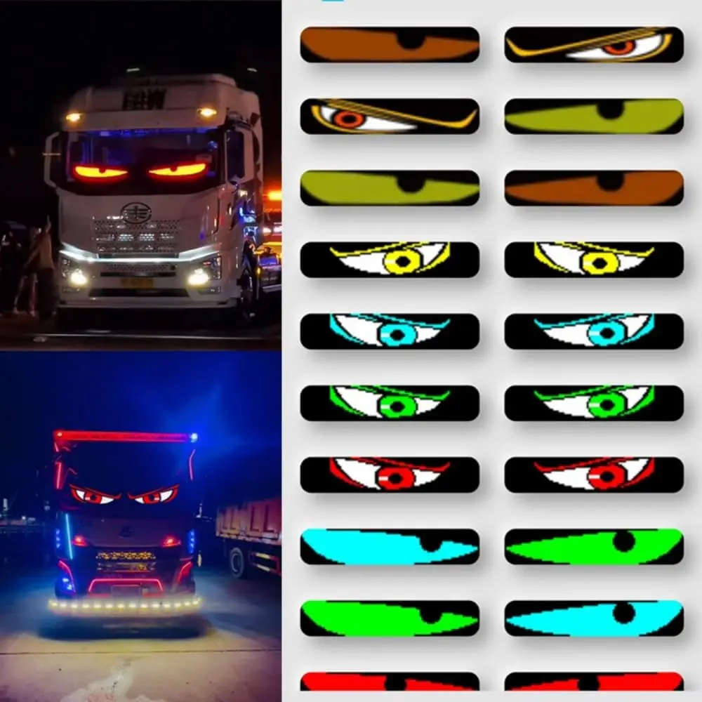 Demon Eyes Truck Car Windshield LED panel programmable demon eye LED flexible display screen APP control led devil eye for truck 2