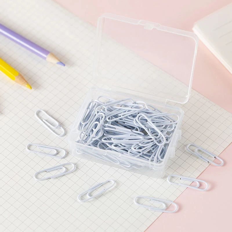 Vibrant 28mm Metal Paper Clips - Set of 50