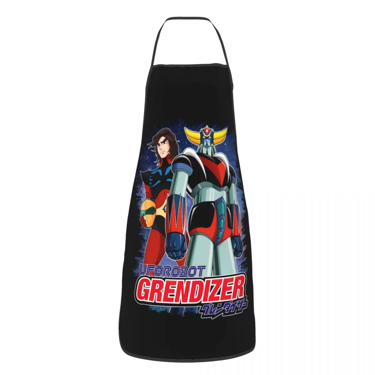 

Unisex Goldorak Grendizer Actarus Bib Apron Adult Women Men Chef Tablier Cuisine for Kitchen Cooking UFO Robot Goldrake Painting