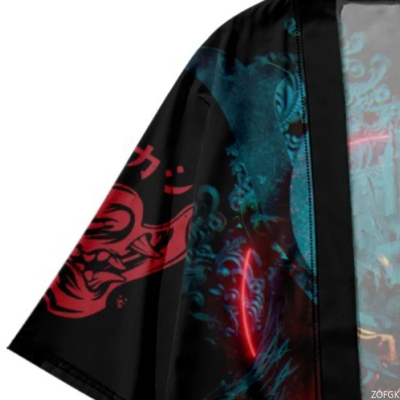 2025 Retro Haunted Samurai Style Role-playing Japanese Kimono Unisex Traditional Cardigan Top 4