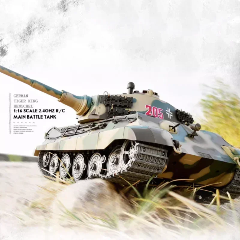 

German Tiger King Henglong 3888a Henschel Heavy Remote Control Tank 2.4g Models Multifunctional Child Remote Control Toy Gift