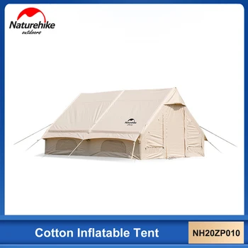 Naturhike 에어 12 코튼 팽창식 텐트, 하이킹 여행용 야외 캠핑 선 쉘터, 3-4 인용, NH20ZP010, 2 ㎡ 대형