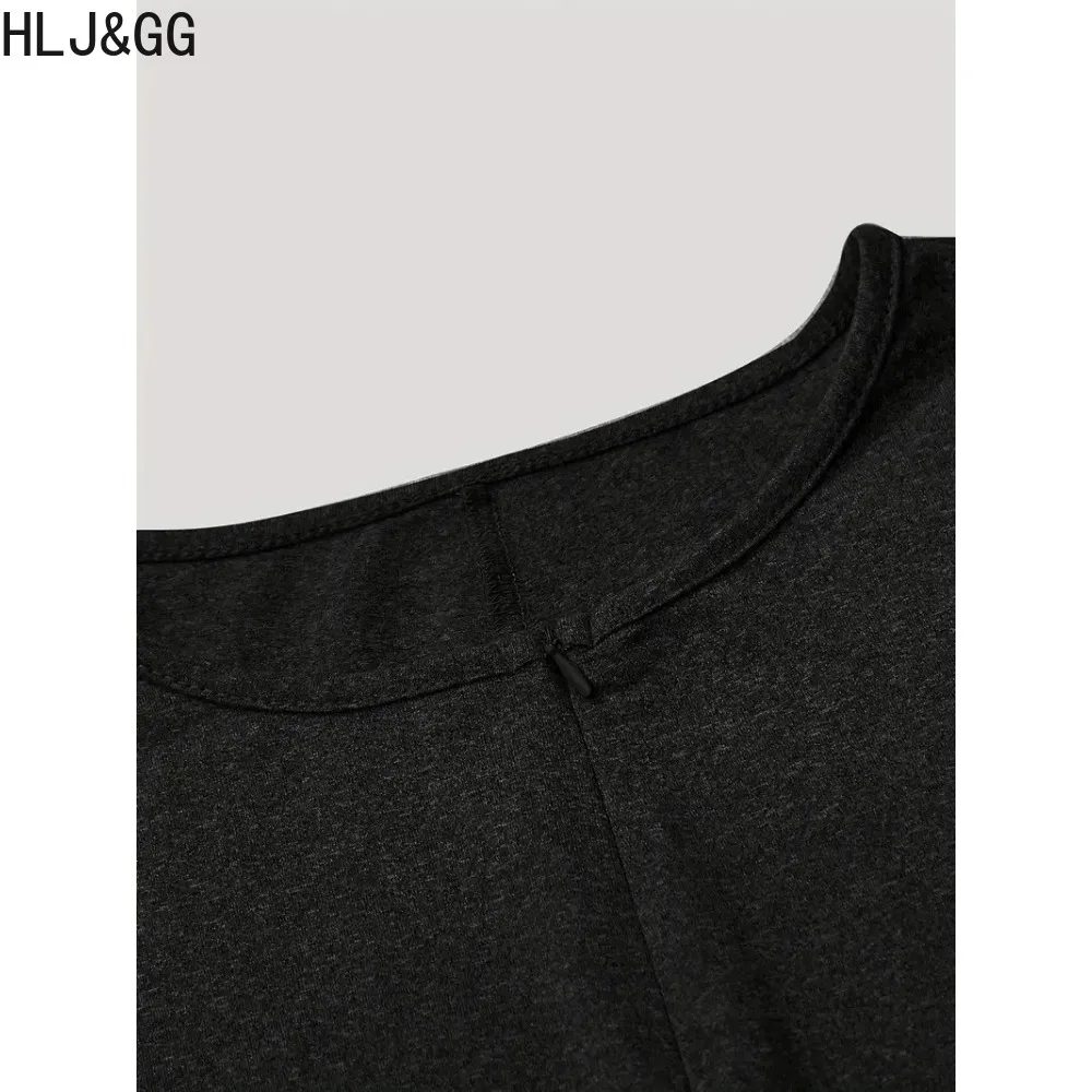 HLJ&GG Casual Solid Sporty Jumpsuits Women Deep V Long Sleeve Slim Zipper Playsuits Spring New Female Bodycon One Piece Overalls