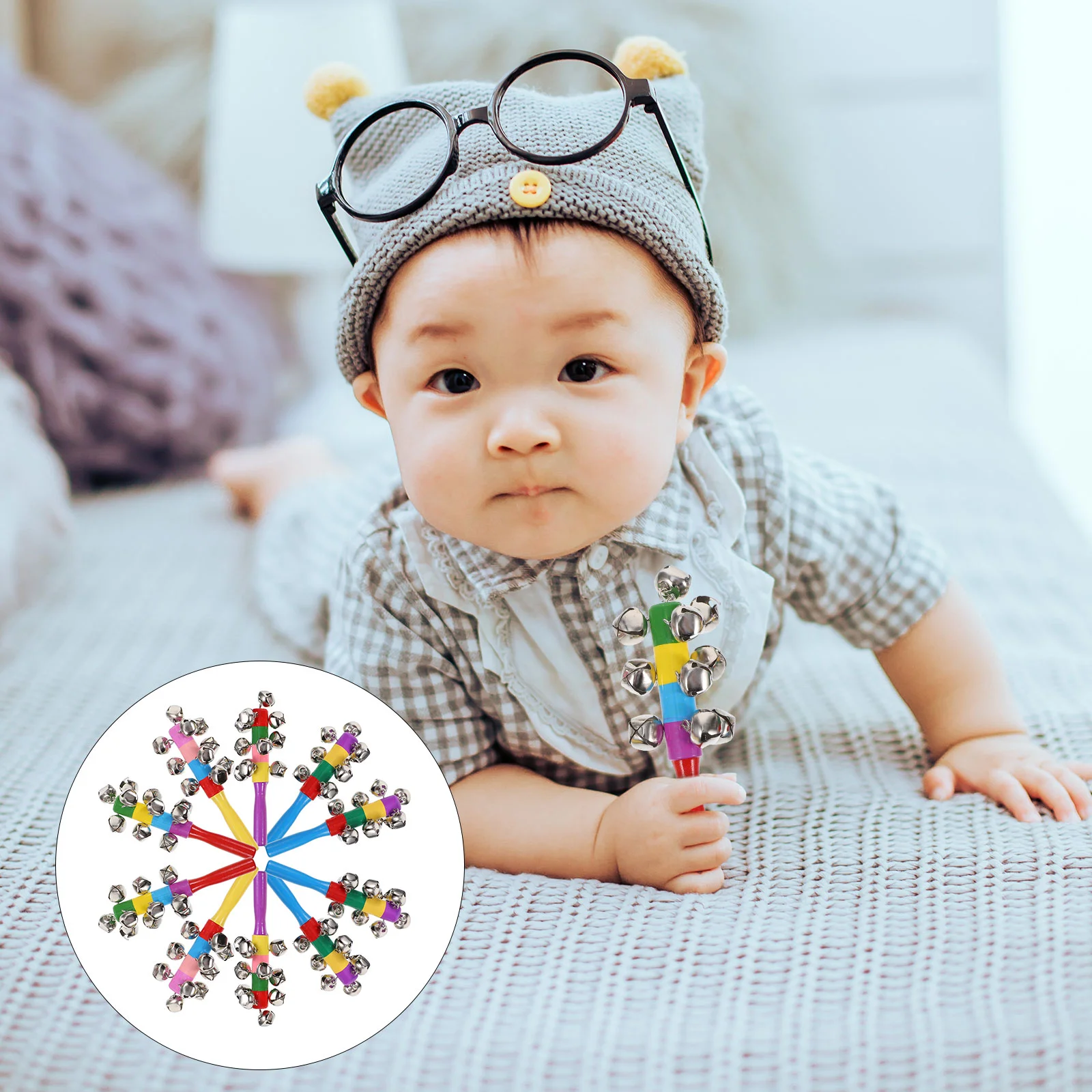 

10 шт., яркие колокольчики с ручкой