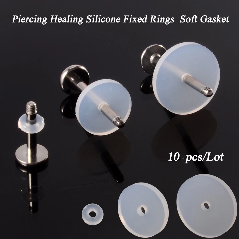 Siliconen Vaste O-Ring Piercing Healing Discs Zachte Vlakke Spacer Wasmachine Anti Hyperplasie Anti-Verzakking Voor Neus Oor Kraakbeen