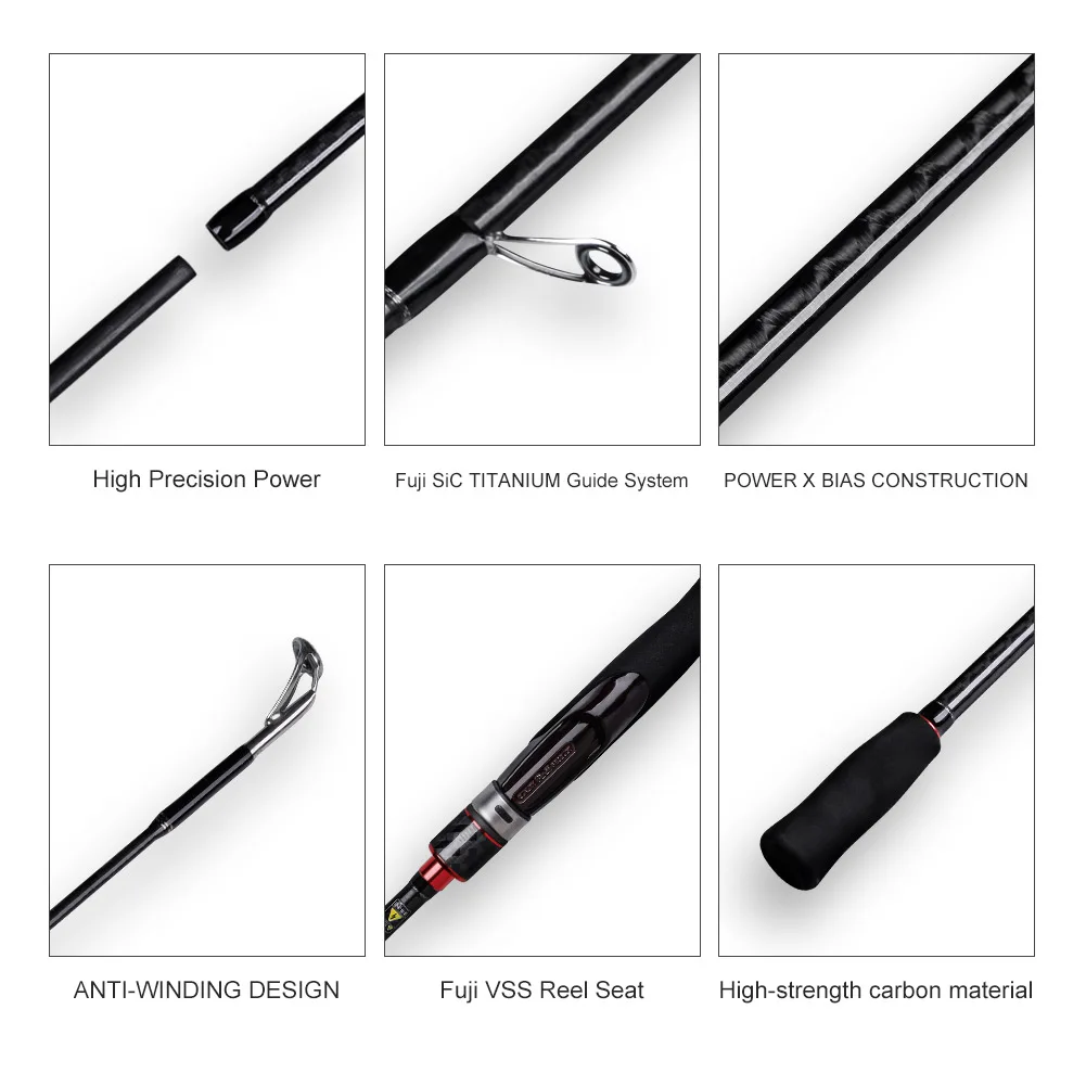 Noeby Spinning Fishing Rod Exsense Pro 2.59m 2.75mFast Action Fuji SIC  Titanium Ultra Light cana for Eging Spinning Fishing Rods