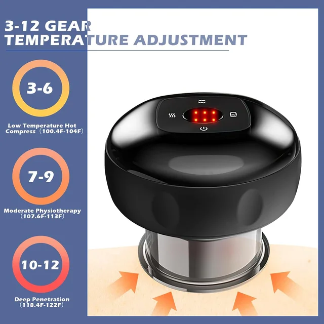 Medical Chinese Electric Vacuum Cupping Therapy Set Wireless Skin Scraping Massage Guasha Slimming Body Fat Burner Smart Cupping 3