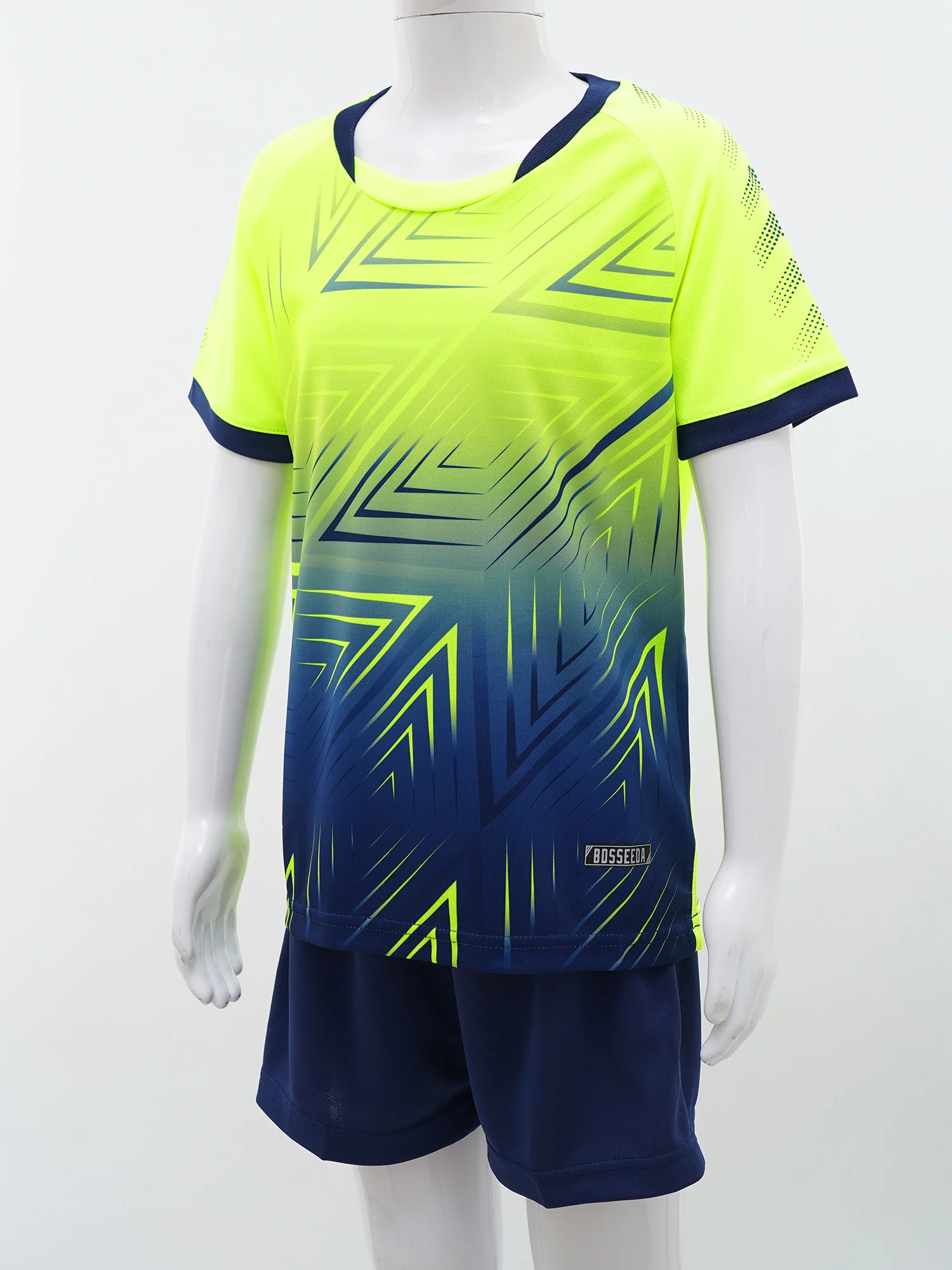 2pcs Summer Kids Boys Sports Suit Football Outfits Stylish Print Short Sleeve T-shirt with Drawstring Elastic Waistband Shorts