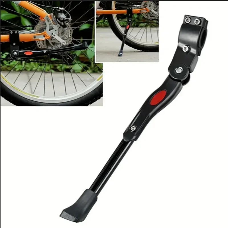 Bicycle Kickstand Aluminum Alloy Kickstand Bicycle Rear Bracket Adjustable Length MTB 26 Inch Bicycle Side Support