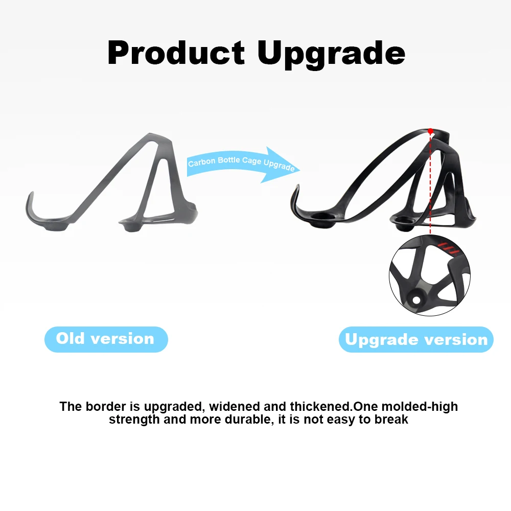 Bicycle Water Bottle Cage, Bicycle Bottle Holder, Water Bottle Holder RXL SL Bike Carbon Bottle Cage 20g Water Bottle Holder UD Matte Black/White Carbon Cycling Holders