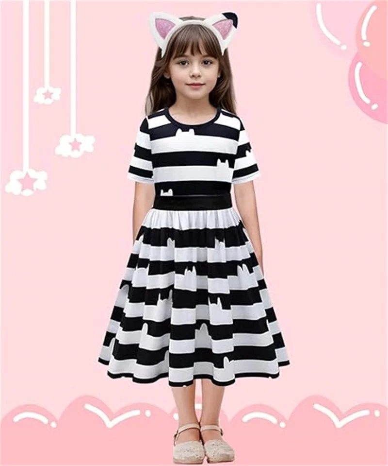 

Hot Kids Gabbys Costume Gabbys Dollhouse Clothing Mercat Dress Animals Smiling Cat Car Hug Gaby Girl Dresses Kids Birthday Gifts