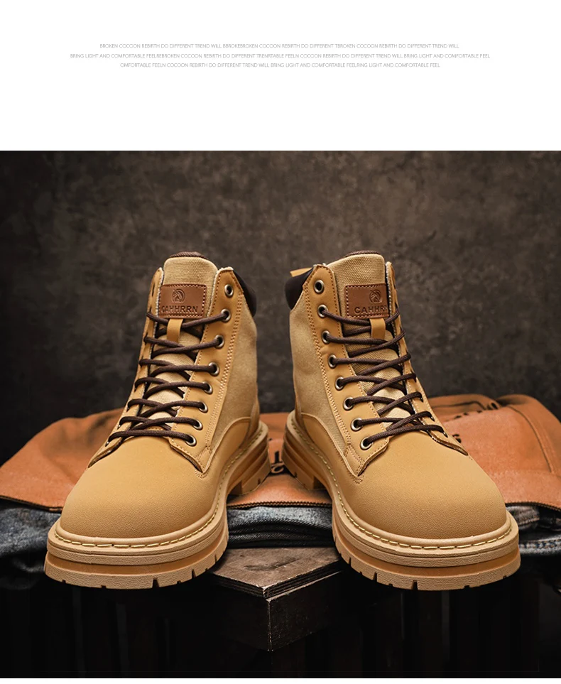 CYYTL Mens Boots Casual Winter Shoes Platform Leather Outdoor Designer Luxury Work Safety Ankle Sneakers Chelsea Cowboy Tactical