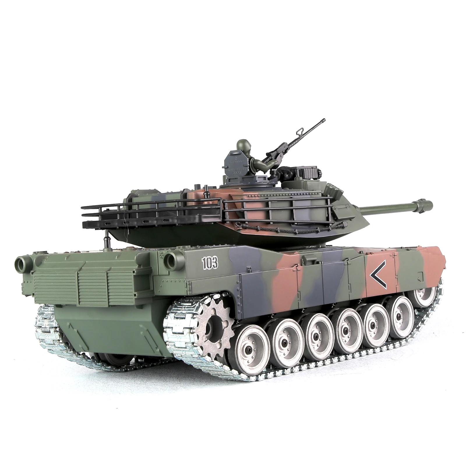 Coolbank 1/18 RC 전투 탱크 세트, 리모컨 USA M1A2 육군 탱크, 2.4G 탱크 모형 장난감, 소리와 조명이 있는 남아용
