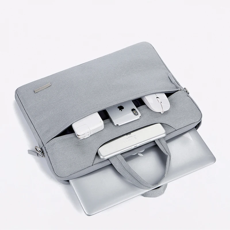 Bolsa Impermeável para Laptop para Macbook Air Pro 13 13.3 15.6 14 Polegadas Manga para Notebook Bolsa de Ombro do Computador - Imagem 6