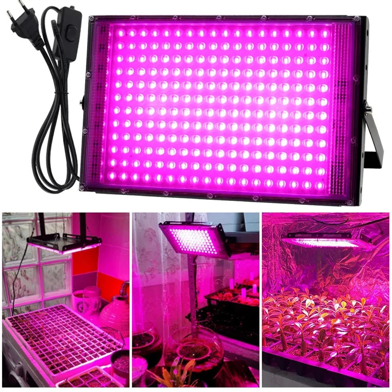220V Full Spectrum Led Grow Light 100W 200W 300W Phyto Lamp Per Lampada Idroponica A Luce Vegetale Serra Flower Seed Grow Lighting