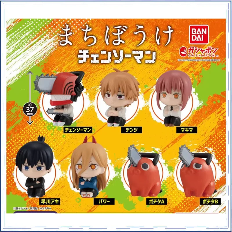 BANDAI Chainsaw Man figure Waiting series capsule toys Denji Makima Pochita Power figure anime Brand new genuine hot anime