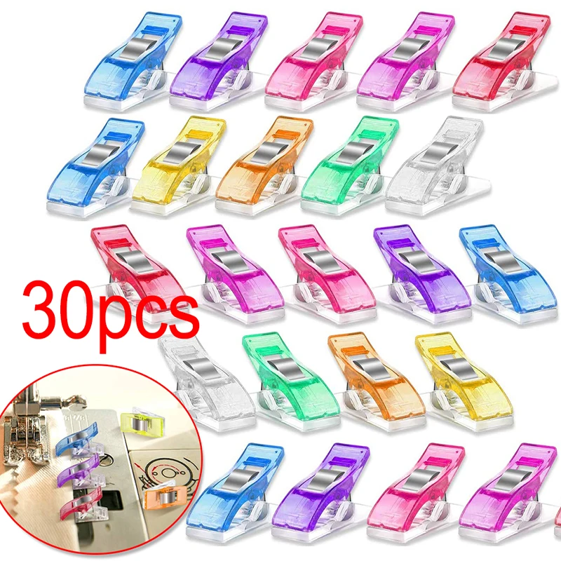 Plastic Craft Quilting Magic Clips Multipurpose Quilting Sewing Clips For All Kinds Of Sewing Crafting Hanging Clamps 15/30Pcs sewing clips plastic clips