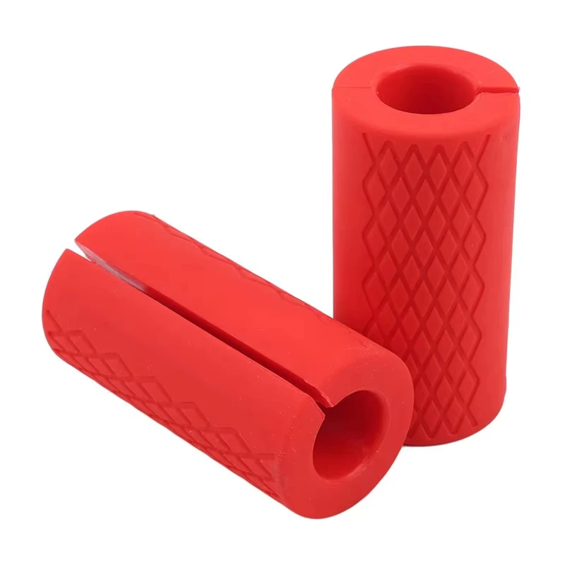 2pcs Barbell Dumbbell Grips Thick Bar Handles Silicone Anti-slip Pad Thick Bar Handles Pull Up Weightlifting Fat Grip 6