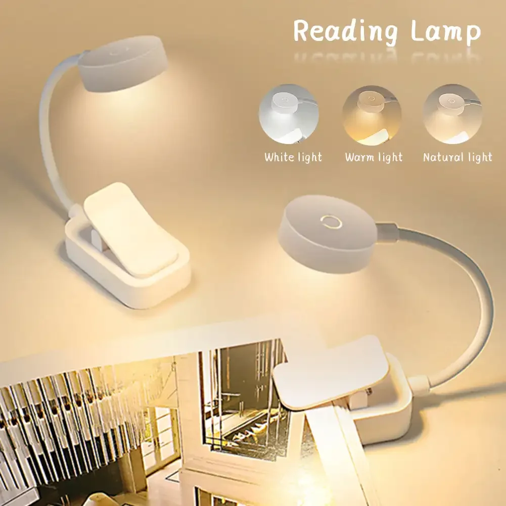 Portable LED Book Lights Eye Protection Night Light Mini 360&deg;Clip-On Desk Reading Battery Lamp Travel Bedroom Reading Light led light night light led desk lamp book light mini night light mini led light