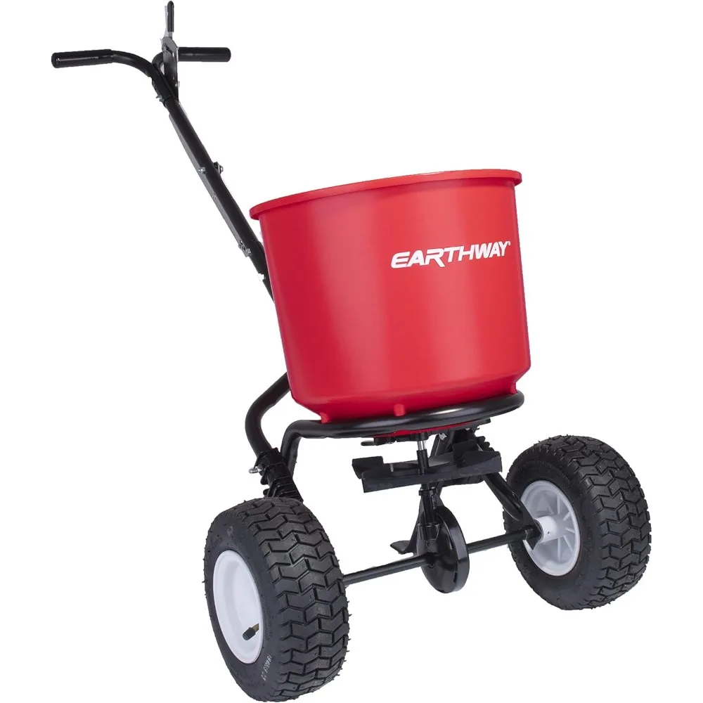 2600A-Plus 40 LB (18 KG) Walk-Behind Broadcast Fertilizer Spreader, Garden Seeder, Salt Spreader with 9 inch Pneumatic Tires 2