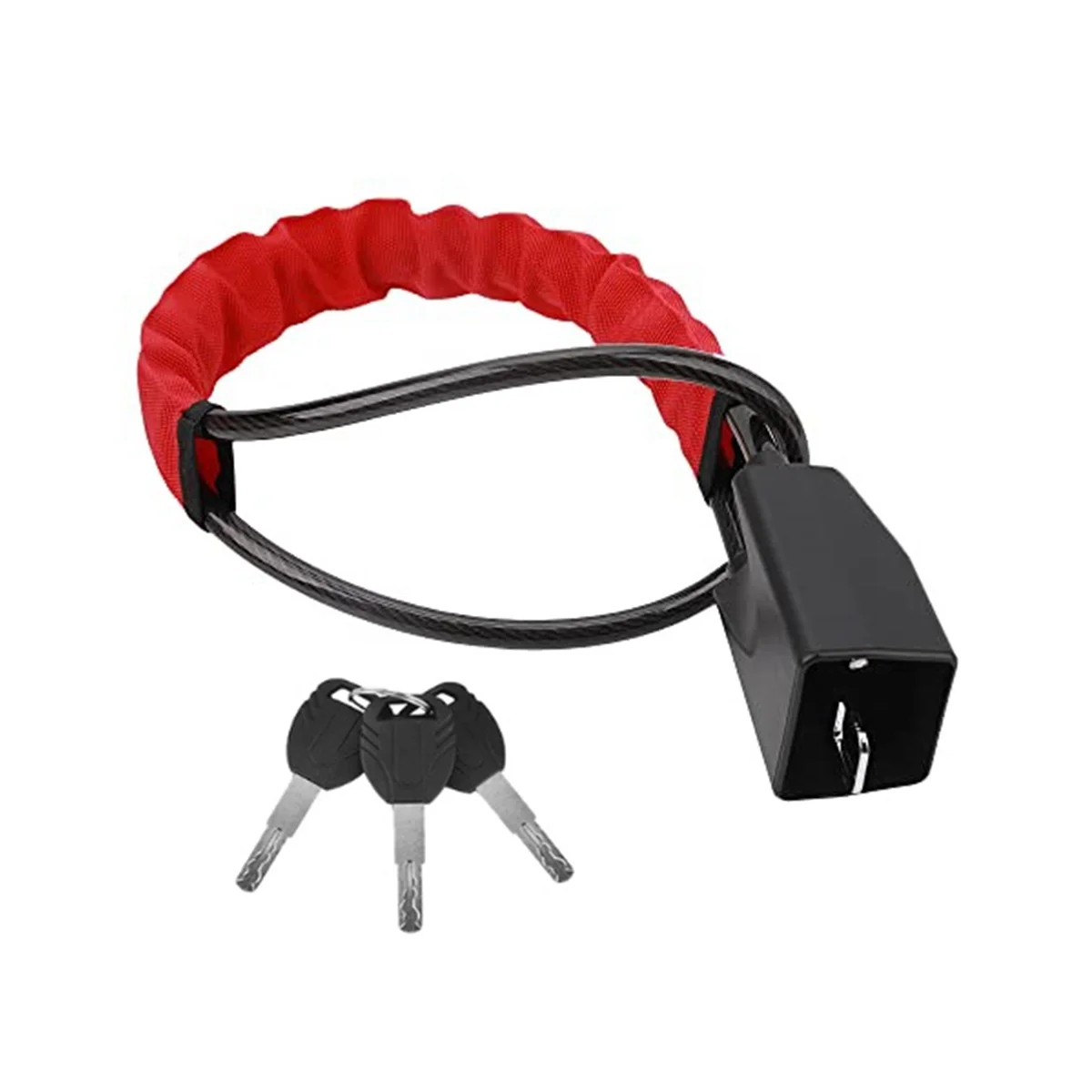 

Steering Wheel Lock Safety Belt Lock Anti-Theft Device Steering Wheel Locks for Car SUV Cart Vehicle - Red