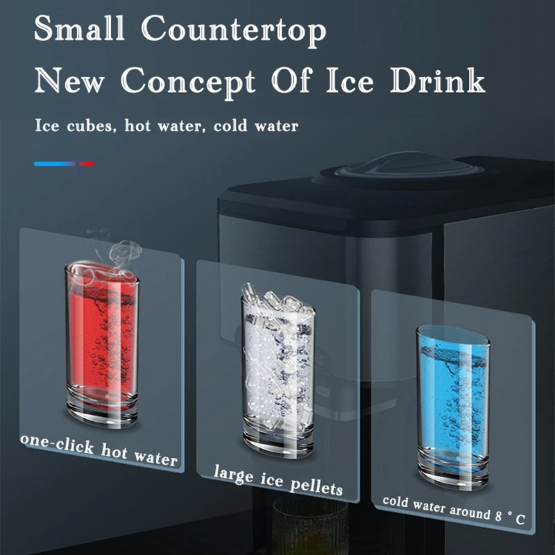 GZZT Multifunctional Ice Maker Water Dispenser: Bullet Ice
