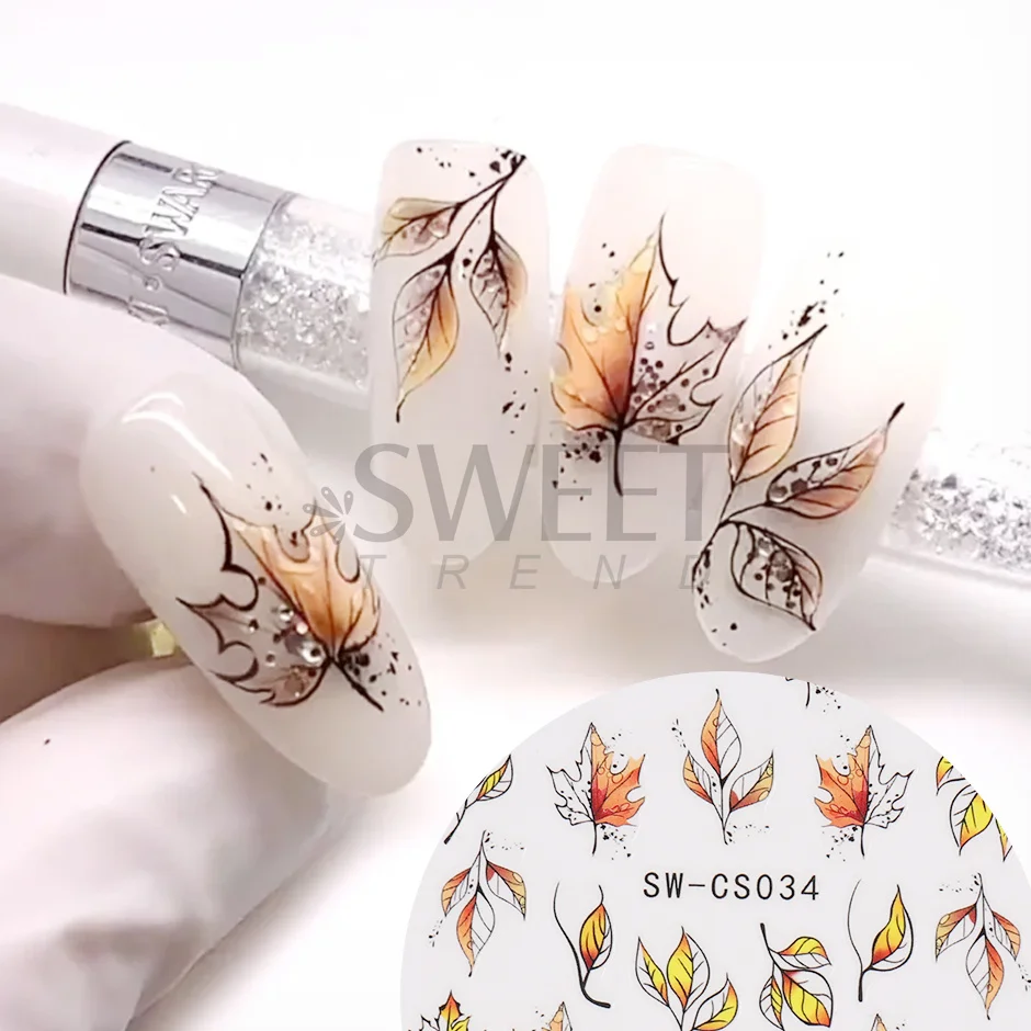 Maple Leaf Fall Nail Stickers for Manicure, nail stickers,nail art decoration,nail decals