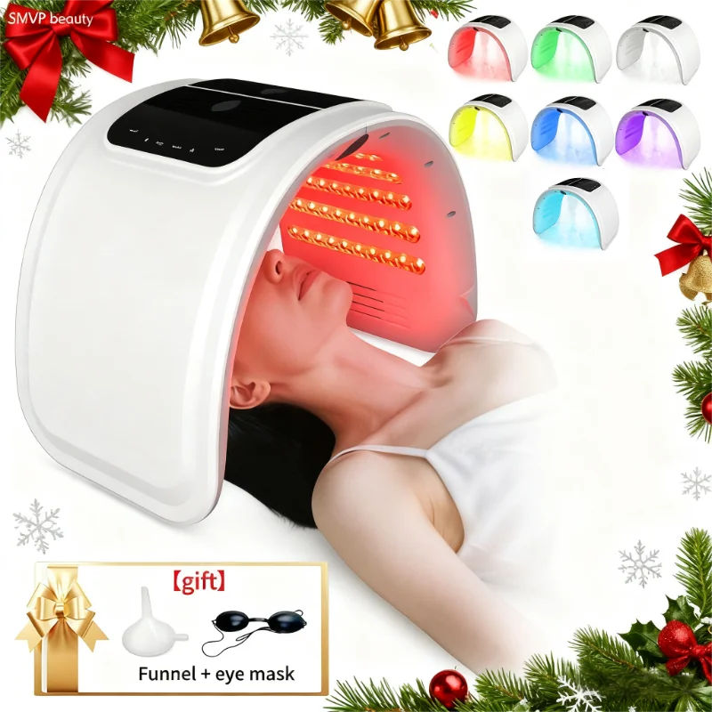 7 ألوان LED آلة الفوتون مع نانو رذاذ الجلد ترطيب ا...