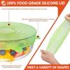 6Pcs Food Grade Silicone Preservation Cover Reusable Airtight Food Universal Dish Stretch Round Lids For Kitchen Accessories 4