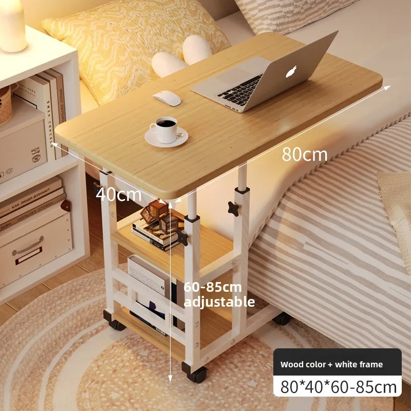 Tavolino da Letto, Supporto per Laptop, Comodino, Accessorio per Lettura e Ufficio, Tavolo da Scrittura, Scrivania per Computer - immagine 5