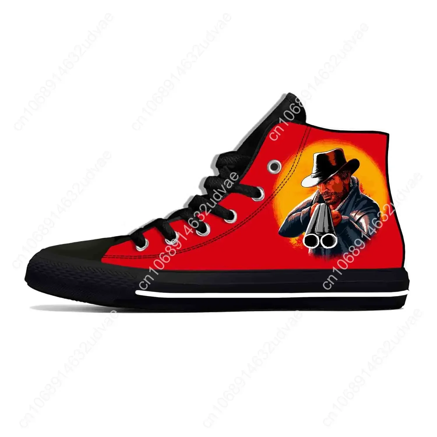 Red Dead Redemption RDR2 Anime Cartoon Comic Game Casual Cloth Shoes High Top Lightweight Breathable 3D Print Men Women Sneakers