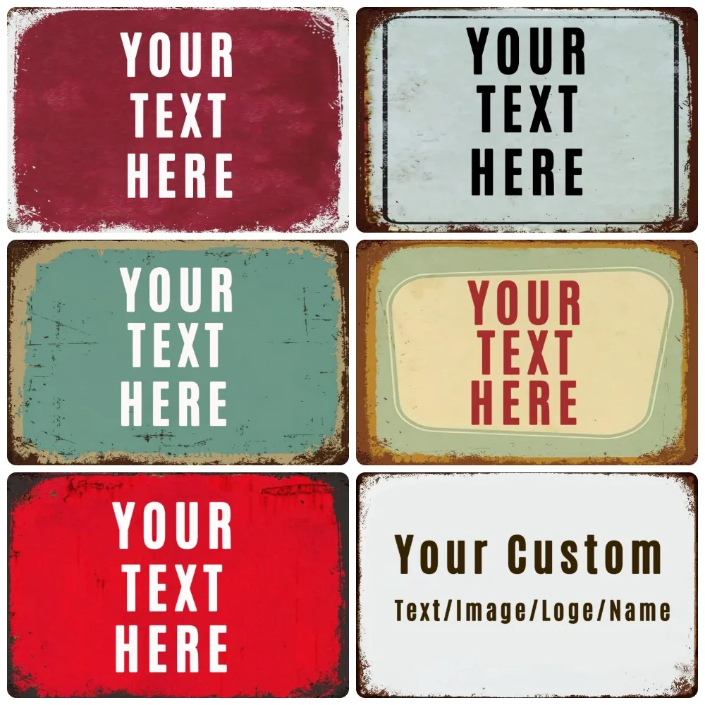 Targa In Latta Personalizzata 30x30cm - Con Logo/Testo Per Decorazione - Foto 8