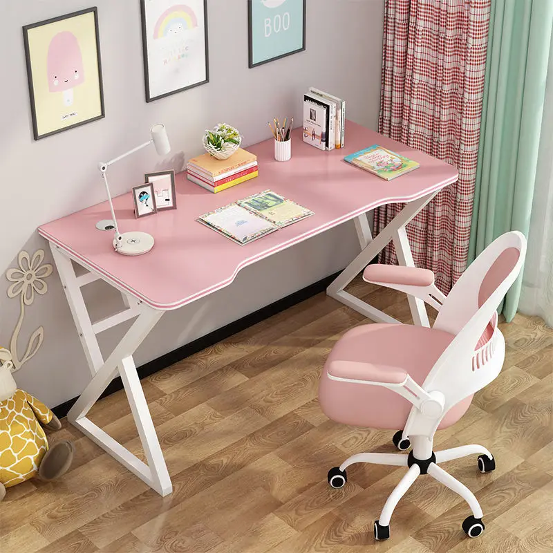 Bureau d'ordinateur de couleur rose, nouvelle simplicité moderne, Table de  jeu, bureau d'étudiant, pour la maison, pour chambre à coucher