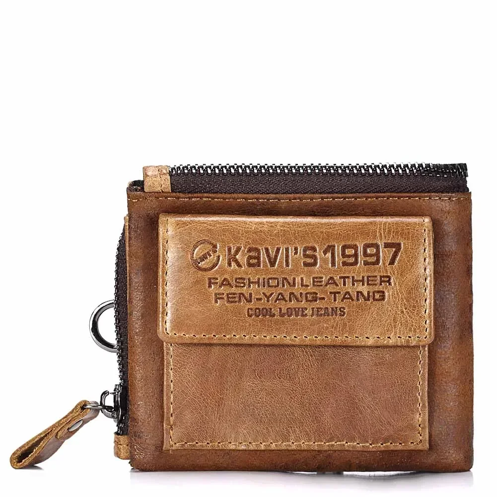 

2021 NEW Crazy Horse Genuine Leather Wallet Men Coin Purse Male Cuzdan Walet Portomonee PORTFOLIO Perse Small Pocket money bag
