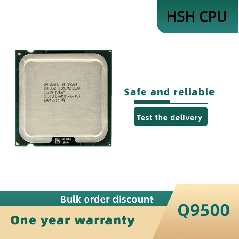 

Процессор Intel Core 2 Quad Q9500, 2,83 ГГц, 6 Мб, 1333 МГц, разъем 775