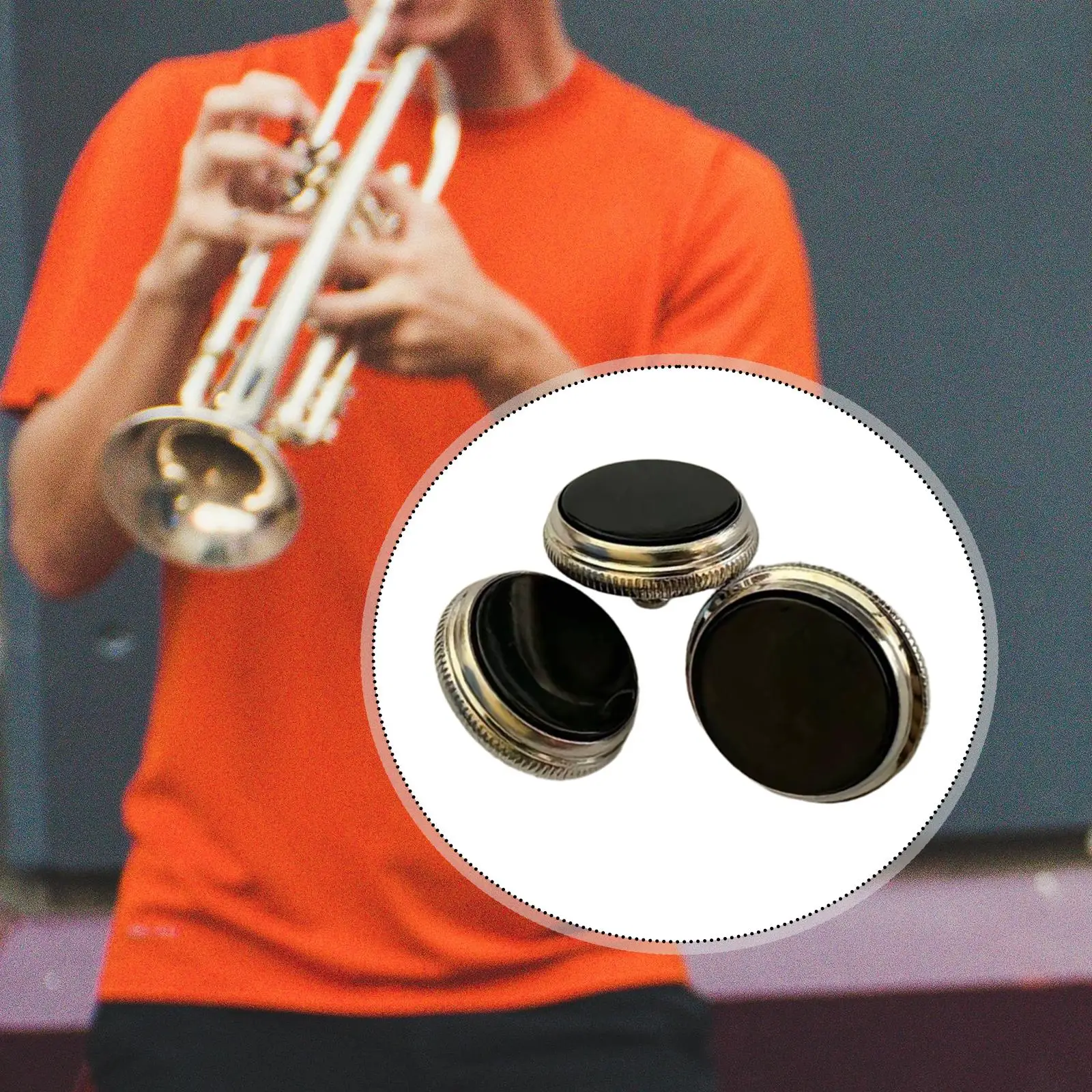 3x Trumpet Valve Caps Professional for Musician Beginners Decoration Easy Installation Replace Parts Trumpet Key Buttons