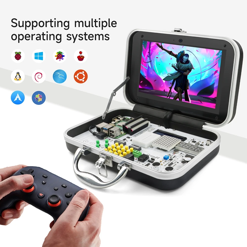 CrowPi - 9 inch Compact Raspberry Pi Educational Kit 9 '' HD Touch