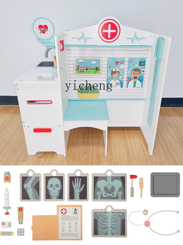 ZK Children Play House Toy Wooden Simulation Hospital Boys and Girls Nurse Play Puzzle Gift