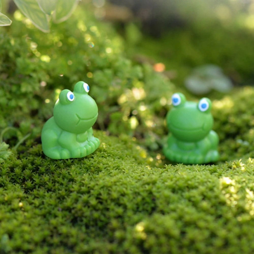 

5/10 Piece DIY Mini Statue Resin Figurine Blue Eye Frog Home Bonsai Decor Miniatures Fairy Garden Micro Landscape