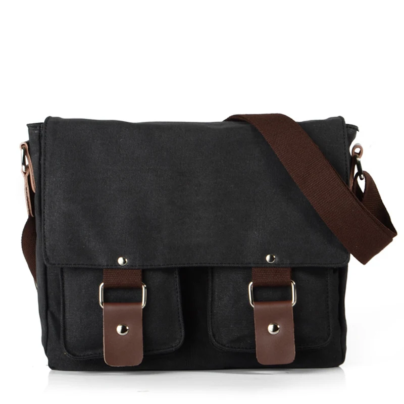 

Classic Waterproof Canvas Shoulder Small Messenger Bag For Man