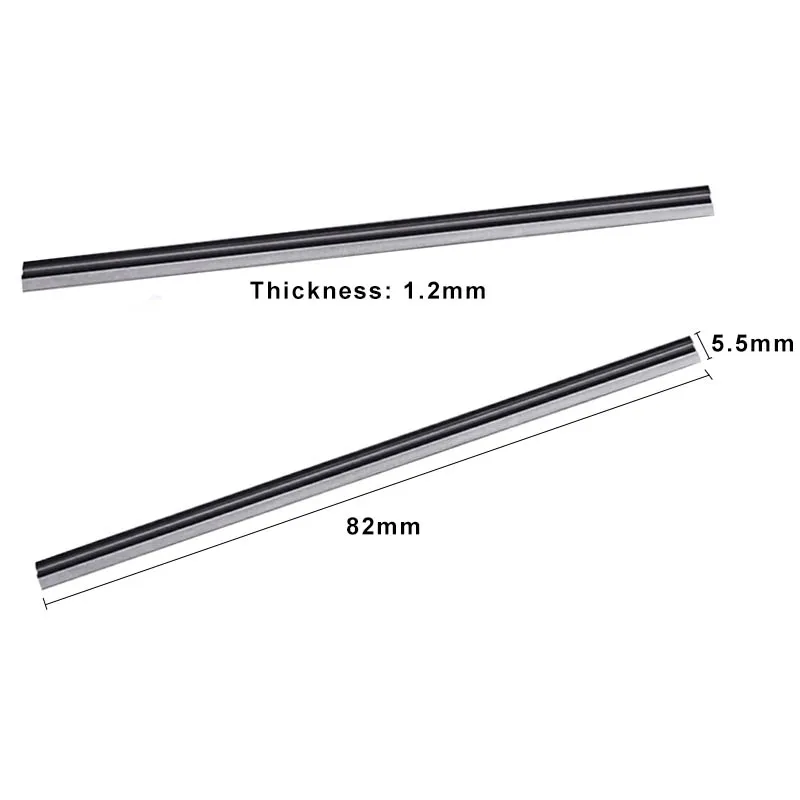 Planer Blades 82mm HSS Planer Blade 82 x 5.5 x 1.2 mm Reversible for Woodworking Machinery Parts