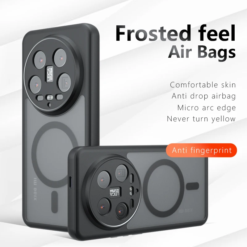Car Magnetic Frosted Armor Back Cover - Shockproof Bumper