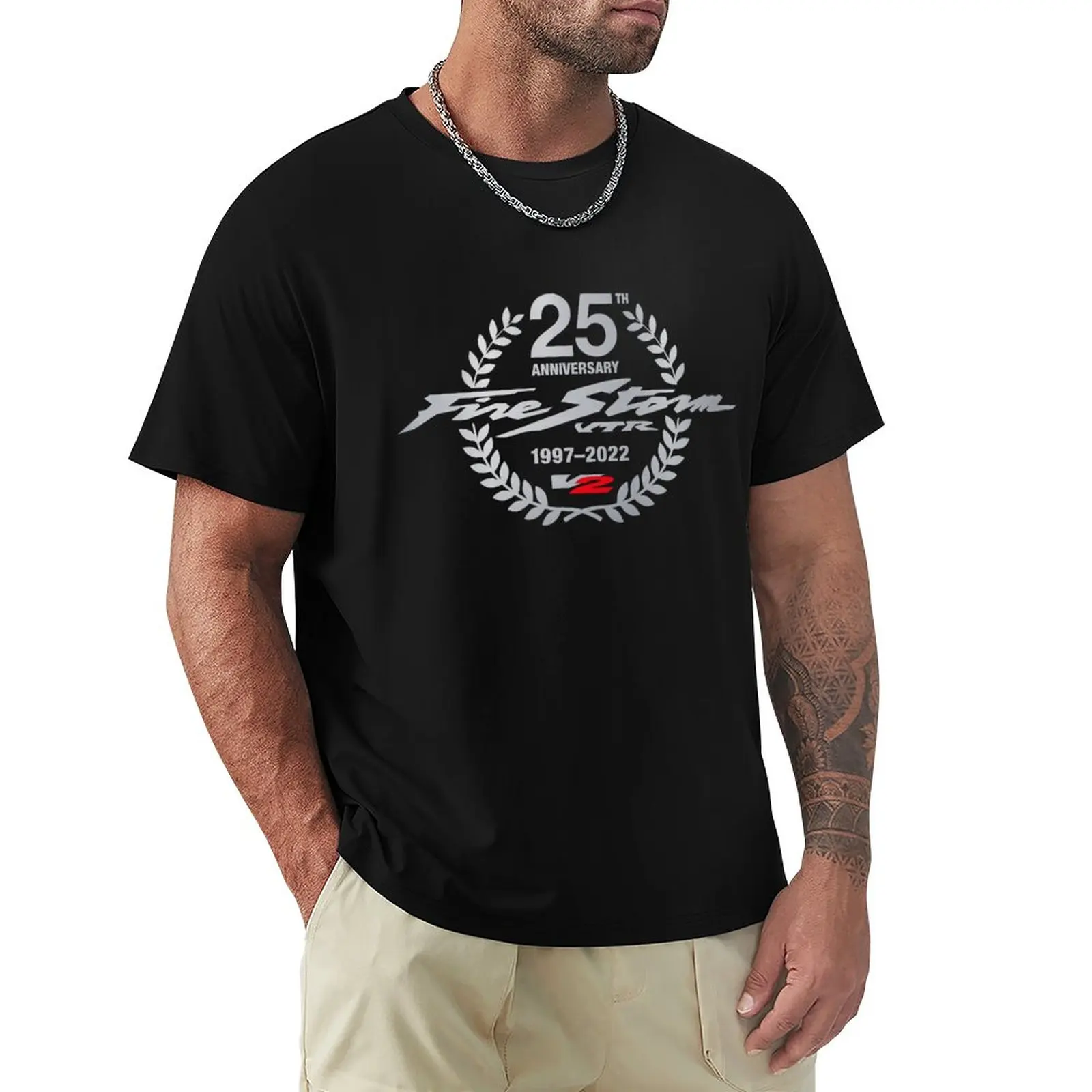

Firestorm VTR 1000 25th Anniversary Black T-Shirt custom t shirts vintage t shirt mens funny t shirts