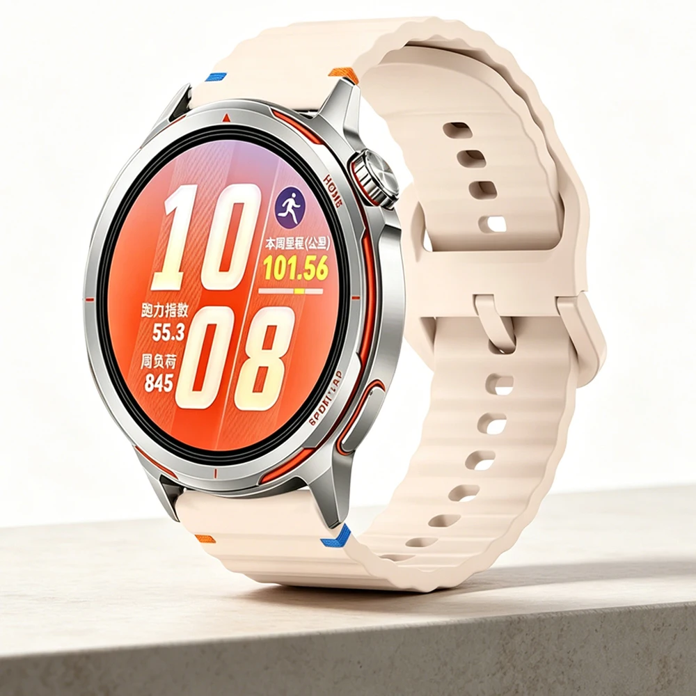 Breathable Wave Silicone Watch Strap - Multiple Widths Available