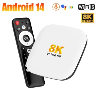 H96 MAX M2 Plus TV Box Android 14 Smart TV Box Quad Core 8K HDR BT 5.4 Wifi 6 Assistente vocale Lettore multimediale TV Set Top Box 1