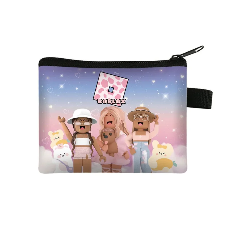 Roblox Coin Purse Wallet Kawaii Cartoon Anime Portable Money Coin Storage Bag Cute Mini Card Purses Key Organiser Gifts
