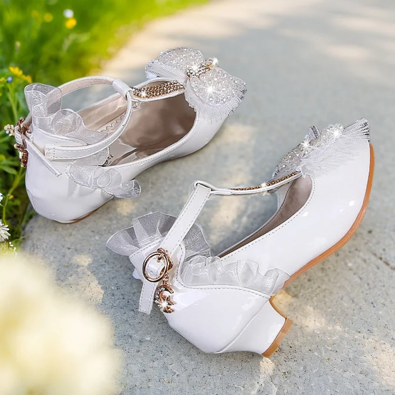 Party Wear Pure White Shoes For Girls XASZHN Girls Dress Shoes For