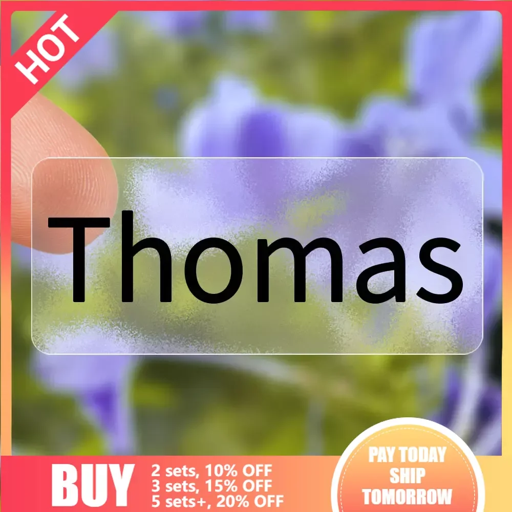 

3Size Waterproof Transparent Name Sticker Custom Personalized Office Supplies Label Children School Stationery Scrapbook Labels